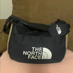 The North Face Gray and Tan Messenger Bag